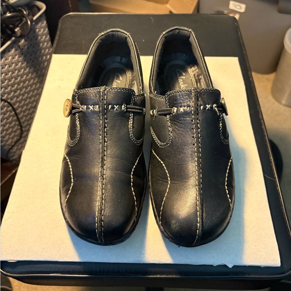 BROWN Leather upper LADIES Clark Slipon. Shoes(114)